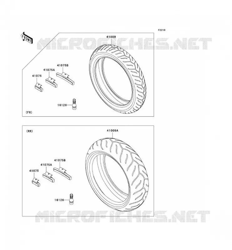 PNEUS Kawasaki MOTOS 1000 2007 Z1000  ZR1000B7F