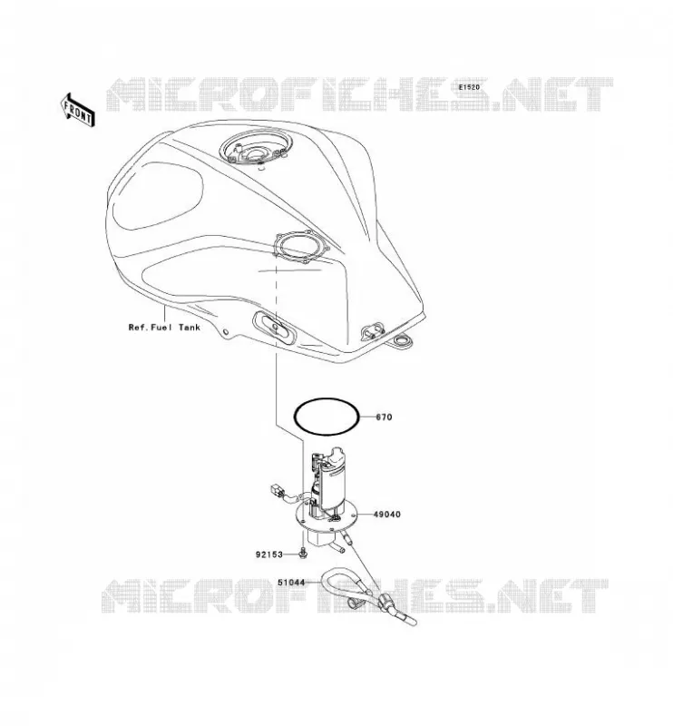 POMPE A ESSENCE Kawasaki MOTOS 1000 2007 Z1000  ZR1000B7F