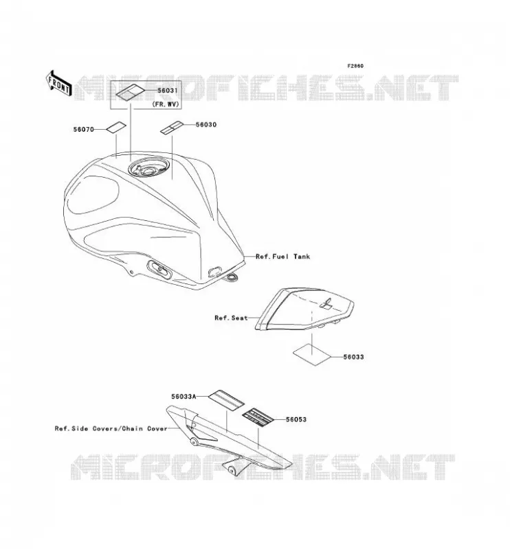 LABEL Kawasaki MOTOS 1000 2008 Z1000  ZR1000B8F