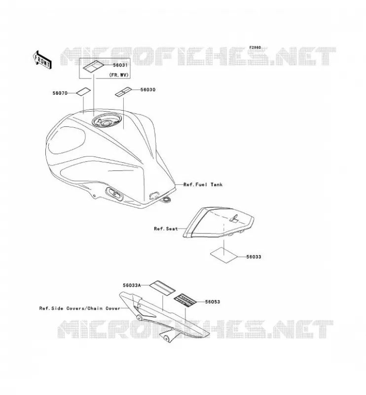 LABEL Kawasaki MOTOS 1000 2009 Z1000  ZR1000B9F