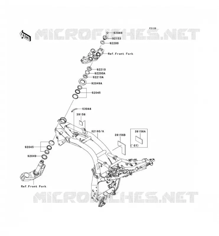 CH&Acirc;SSIS Kawasaki MOTOS 1000 2009 Z1000  ZR1000B9F