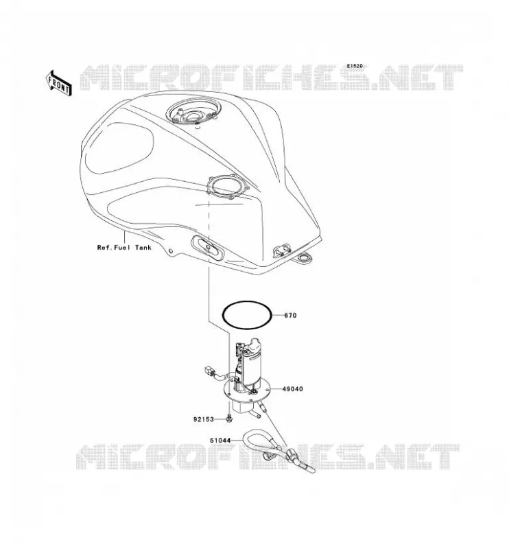 POMPE A ESSENCE Kawasaki MOTOS 1000 2009 Z1000  ZR1000B9F