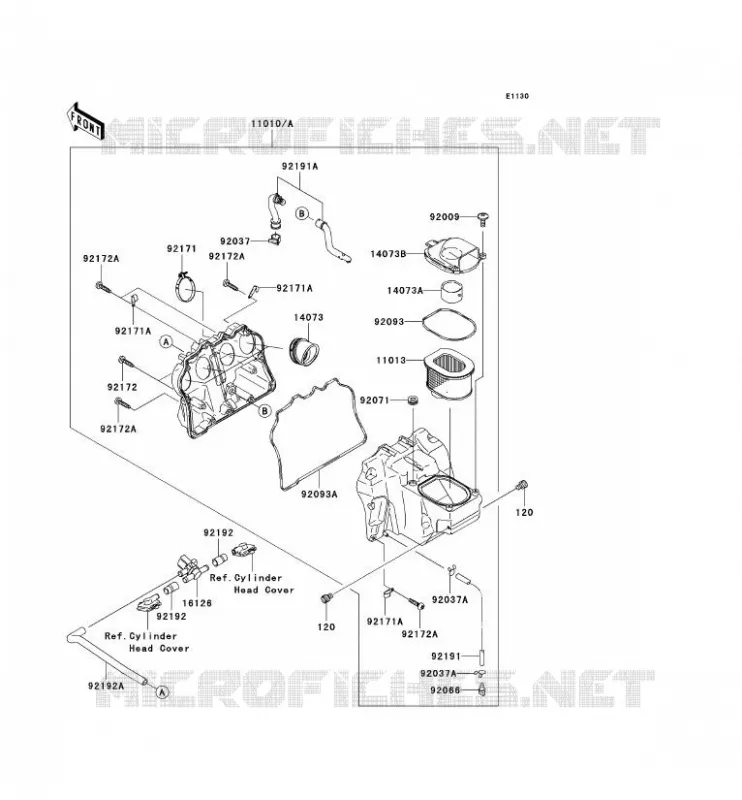 FILTRE A AIR Kawasaki MOTOS 1000 2007 Z1000 ABS  ZR1000C7F
