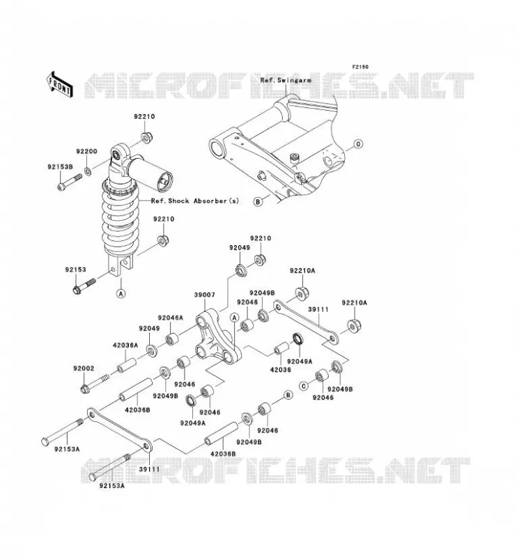 SUSPENSION Kawasaki MOTOS 1000 2007 Z1000 ABS  ZR1000C7F