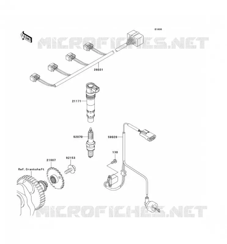 SYSTEME D&acute;ALLUMAGE Kawasaki MOTOS 1000 2007 Z1000 ABS  ZR1000C7F