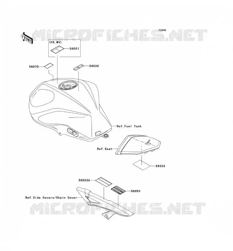 LABEL Kawasaki MOTOS 1000 2008 Z1000 ABS  ZR1000C8F