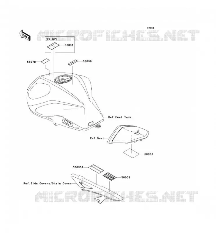 LABEL Kawasaki MOTOS 1000 2008 Z1000 ABS  ZR1000C8F