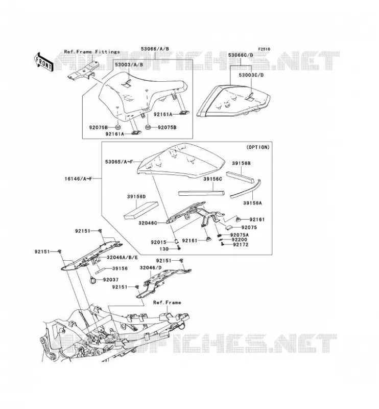 SELLE Kawasaki MOTOS 1000 2009 Z1000 ABS  ZR1000C9F