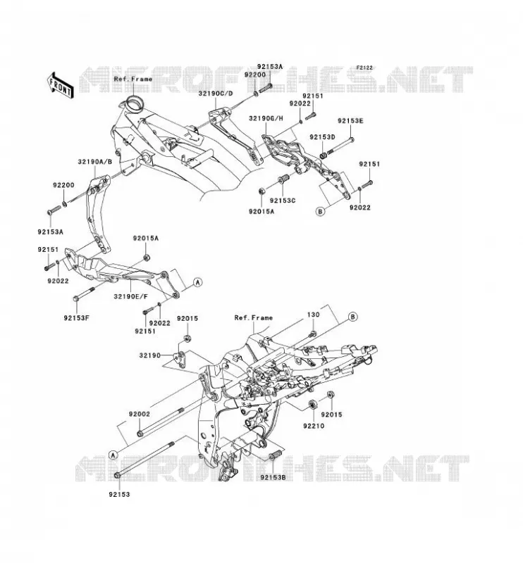 SUPPORT MOTEUR Kawasaki MOTOS 1000 2009 Z1000 ABS  ZR1000C9F