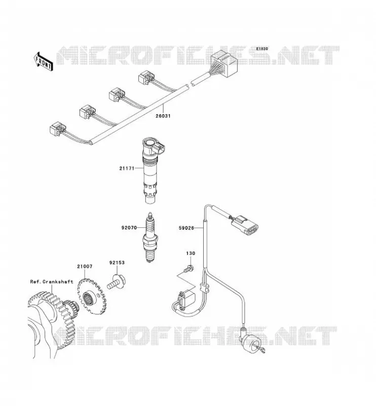SYSTEME D&acute;ALLUMAGE Kawasaki MOTOS 1000 2009 Z1000 ABS  ZR1000C9F