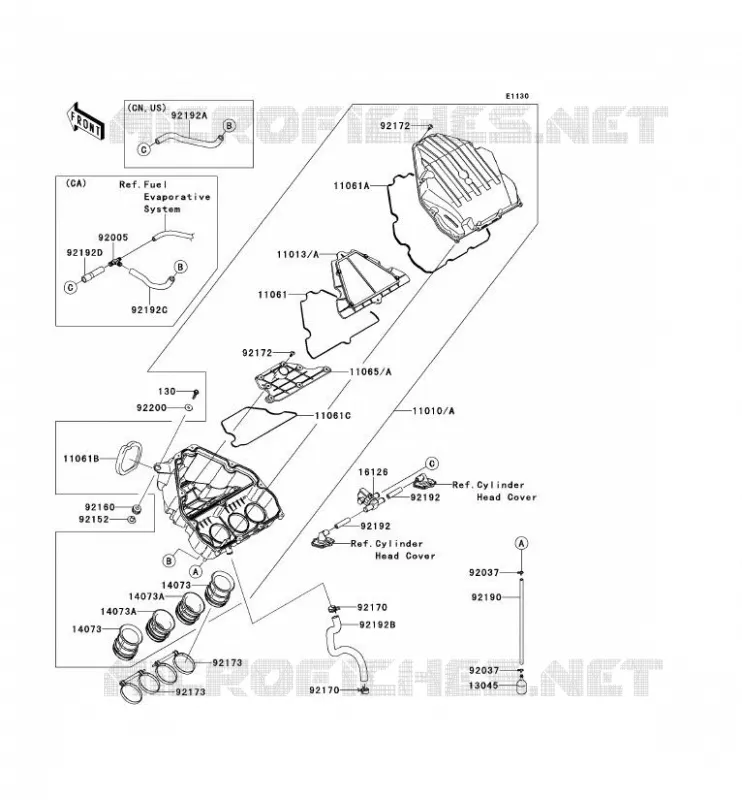 FILTRE A AIR Kawasaki MOTOS 1000 2011 Z1000  ZR1000DBF