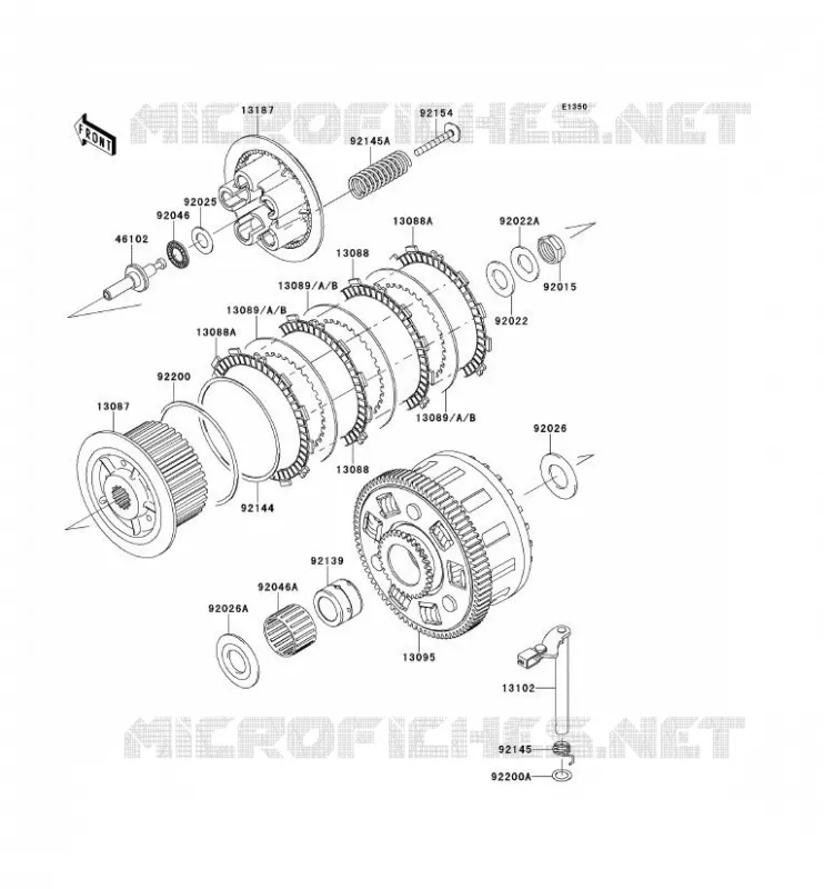 EMBRAYAGE Kawasaki MOTOS 1000 2011 Z1000  ZR1000DBF
