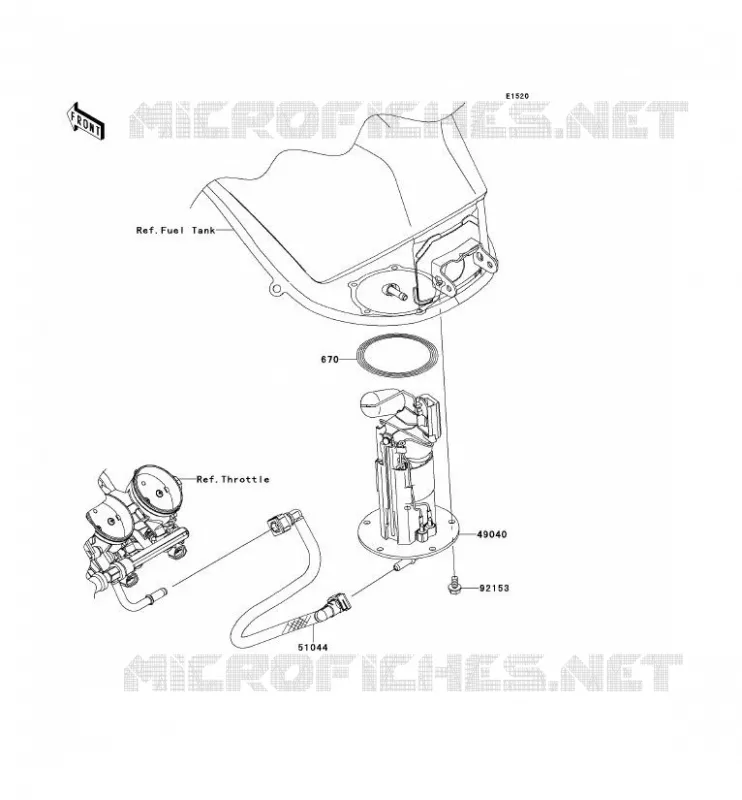 POMPE A ESSENCE Kawasaki MOTOS 1000 2013 Z1000  ZR1000DDF
