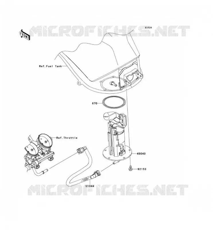 POMPE A ESSENCE Kawasaki MOTOS 1000 2012 Z1000 ABS  ZR1000ECF