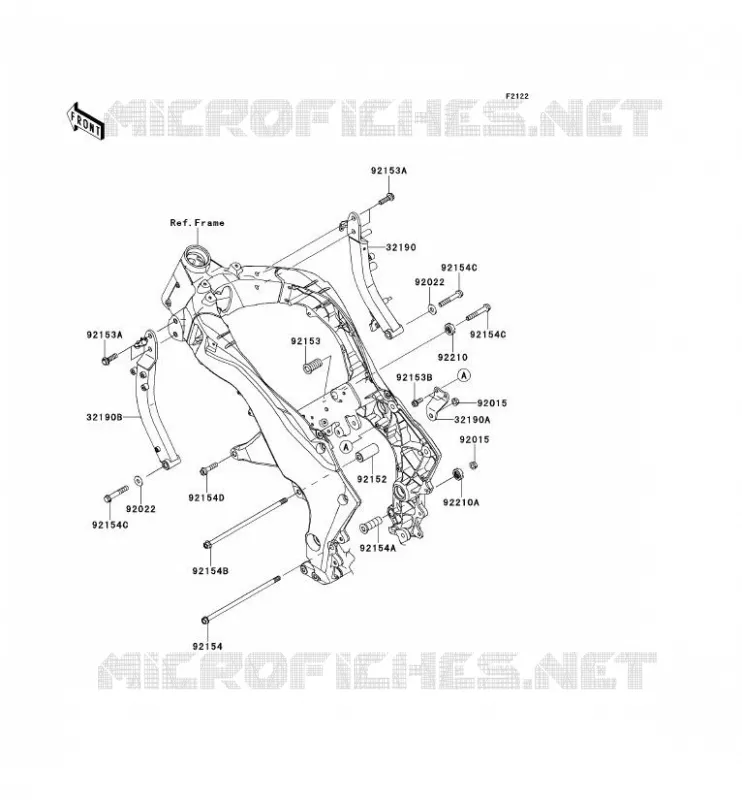 SUPPORT MOTEUR Kawasaki MOTOS 1000 2012 Z1000 ABS  ZR1000ECF
