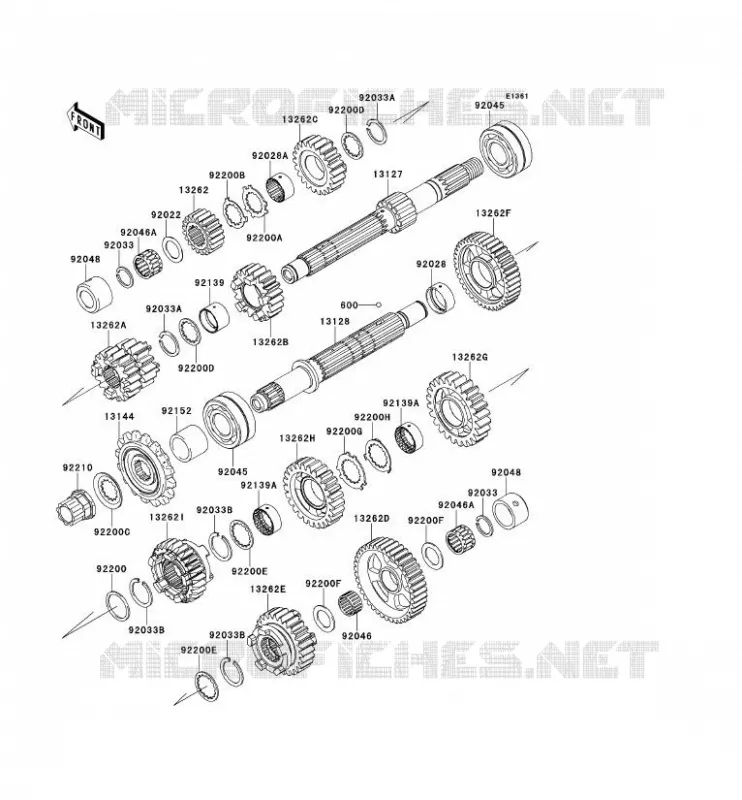 TRANSMISSION Kawasaki MOTOS 1000 2012 Z1000 ABS  ZR1000ECF