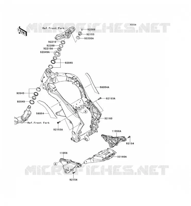 CH&Acirc;SSIS Kawasaki MOTOS 1000 2013 Z1000 ABS  ZR1000EDF