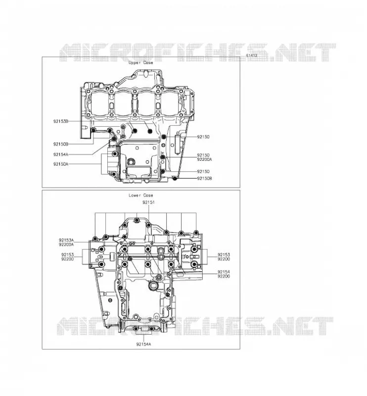 BOULON CARTER MOTEUR Kawasaki MOTOS 1000 2015 Z1000  ZR1000FFF