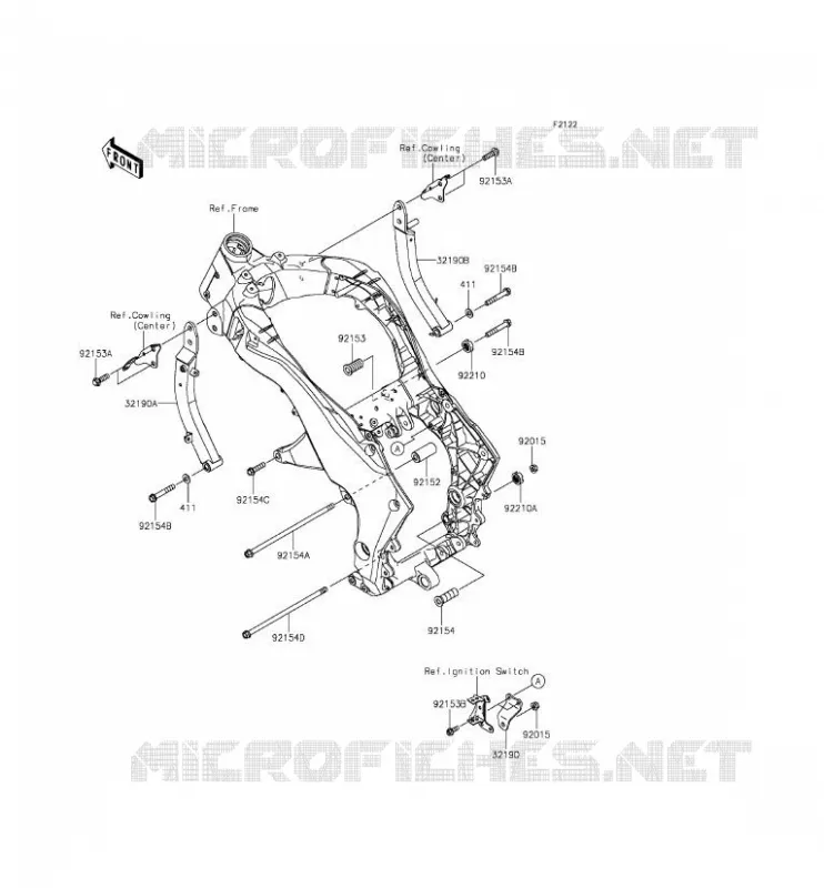 SUPPORT MOTEUR Kawasaki MOTOS 1000 2015 Z1000  ZR1000FFF