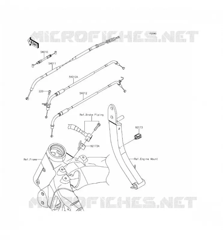 CABLES Kawasaki MOTOS 1000 2014 Z1000 ABS  ZR1000GEF