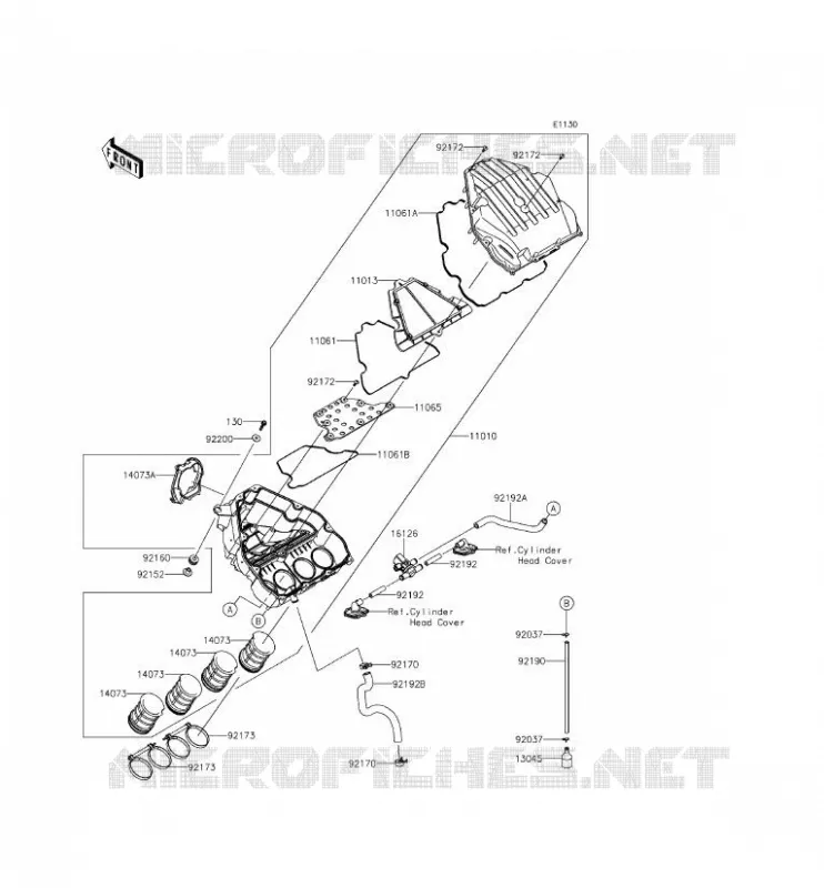 FILTRE A AIR Kawasaki MOTOS 1000 2014 Z1000 ABS  ZR1000GEF