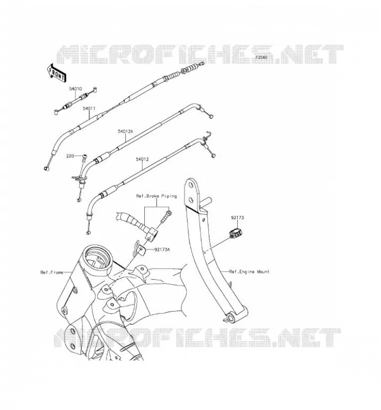 CABLES Kawasaki MOTOS 1000 2014 Z1000 ABS  ZR1000GEFA