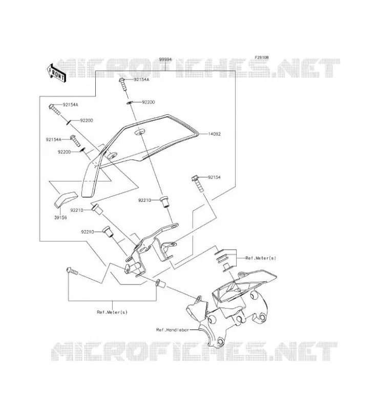 ACCESSOIRE(COUVRE COMPTEUR) Kawasaki MOTOS 1000 2014 Z1000 ABS  ZR1000GEFA