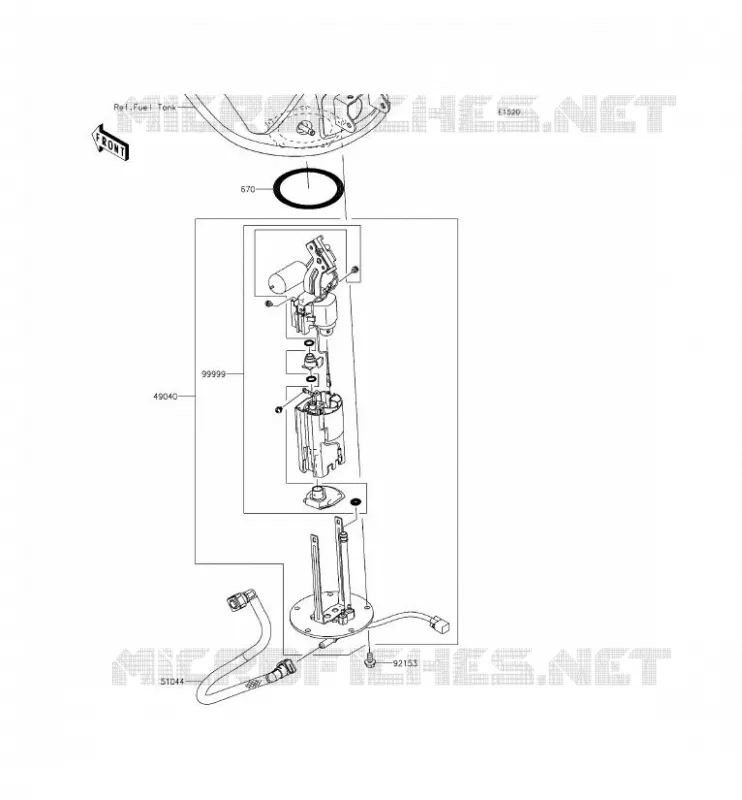 POMPE A ESSENCE Kawasaki MOTOS 1000 2014 Z1000 ABS  ZR1000GEFA