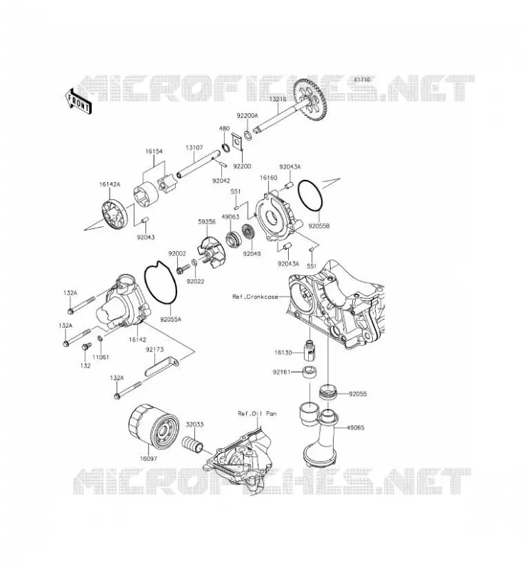 POMPE A HUILE Kawasaki MOTOS 1000 2015 Z1000 ABS  ZR1000GFF