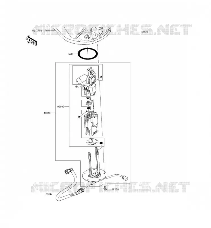 POMPE A ESSENCE Kawasaki MOTOS 1000 2015 Z1000 ABS  ZR1000GFF