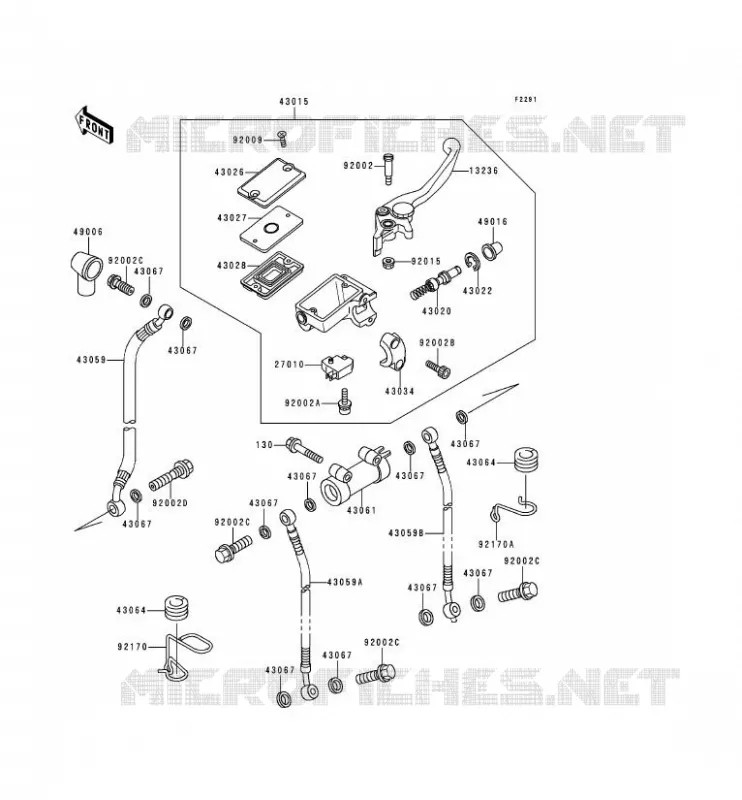MAITRE CYLINDRE AV Kawasaki MOTOS 1100 2000 ZRX1100  ZR1100-C4