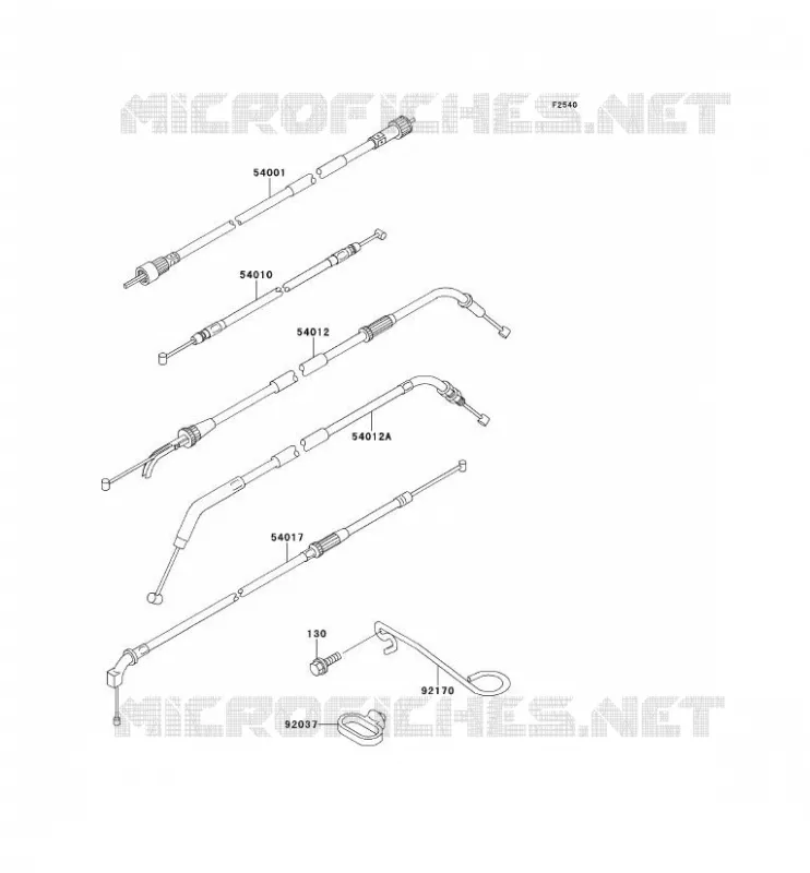 CABLES Kawasaki MOTOS 1100 2000 ZRX1100  ZR1100-C4