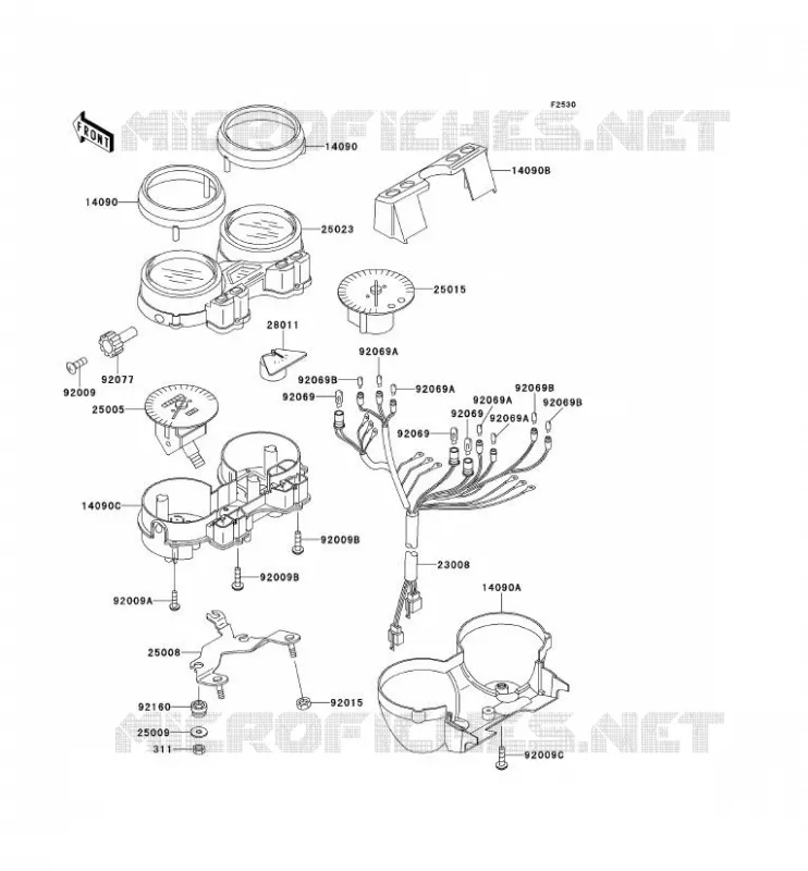 COMPTEURS Kawasaki MOTOS 1100 2000 ZRX1100  ZR1100-D4