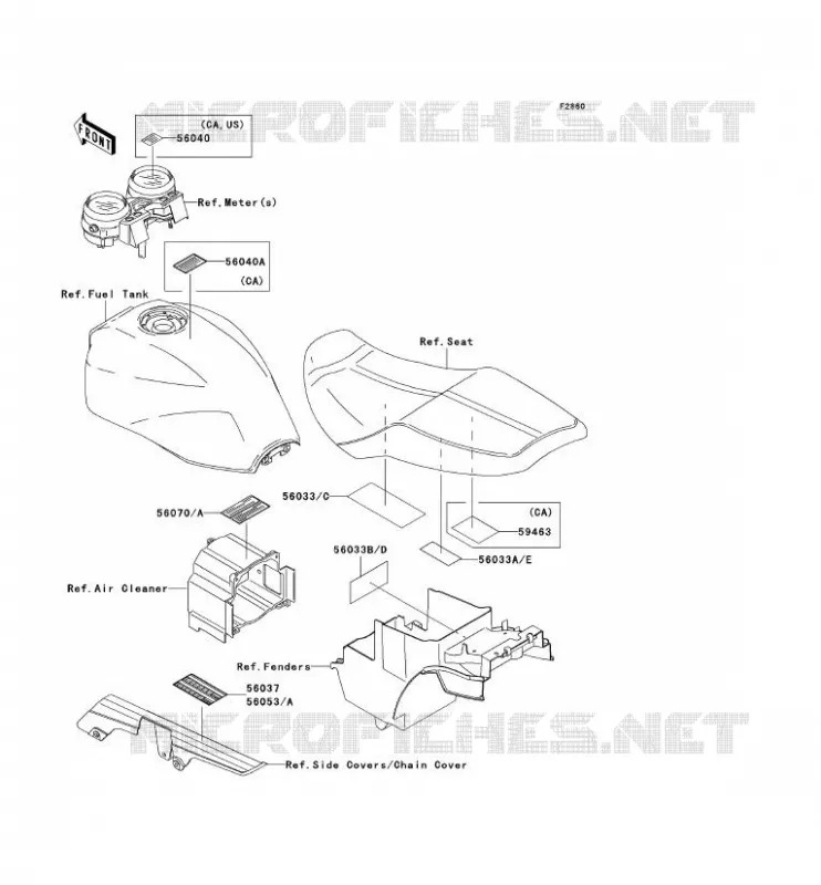 LABEL Kawasaki MOTOS 1200 2001 ZRX1200R  ZR1200-A1