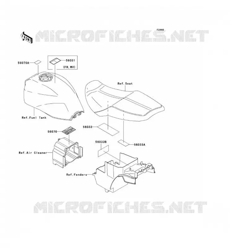 LABEL Kawasaki MOTOS 1200 2003 ZRX1200R  ZR1200-A3P