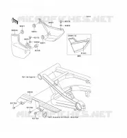 CACHE LAT&Eacute;RAL/GARDE CHAINE pour Kawasaki ZRX1200R
