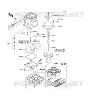PI&Egrave;CES DE CARBURATEUR pour Kawasaki ZRX1200R