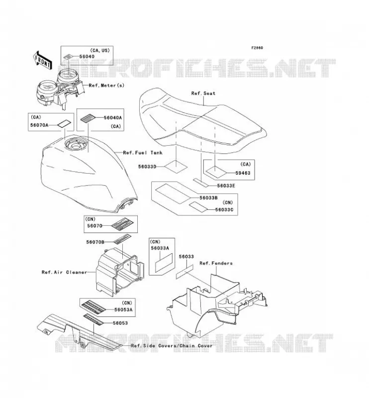 LABEL Kawasaki MOTOS 1200 2005 ZRX1200R  ZR1200-A5