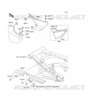 CACHE LAT&Eacute;RAL/GARDE CHAINE pour Kawasaki ZRX1200S
