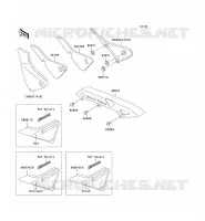 CACHE LAT&Eacute;RAL/GARDE CHAINE pour Kawasaki ZEPHYR
