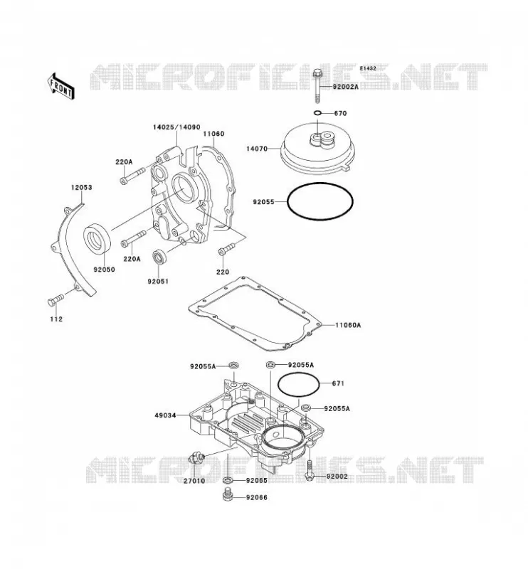 COUVERCLE RENIFLARD/CARTER D'HUILE Kawasaki MOTOS 550 1994 ZEPHYR  ZR550-B5