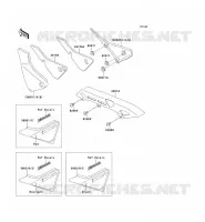 CACHE LAT&Eacute;RAL/GARDE CHAINE pour Kawasaki ZEPHYR