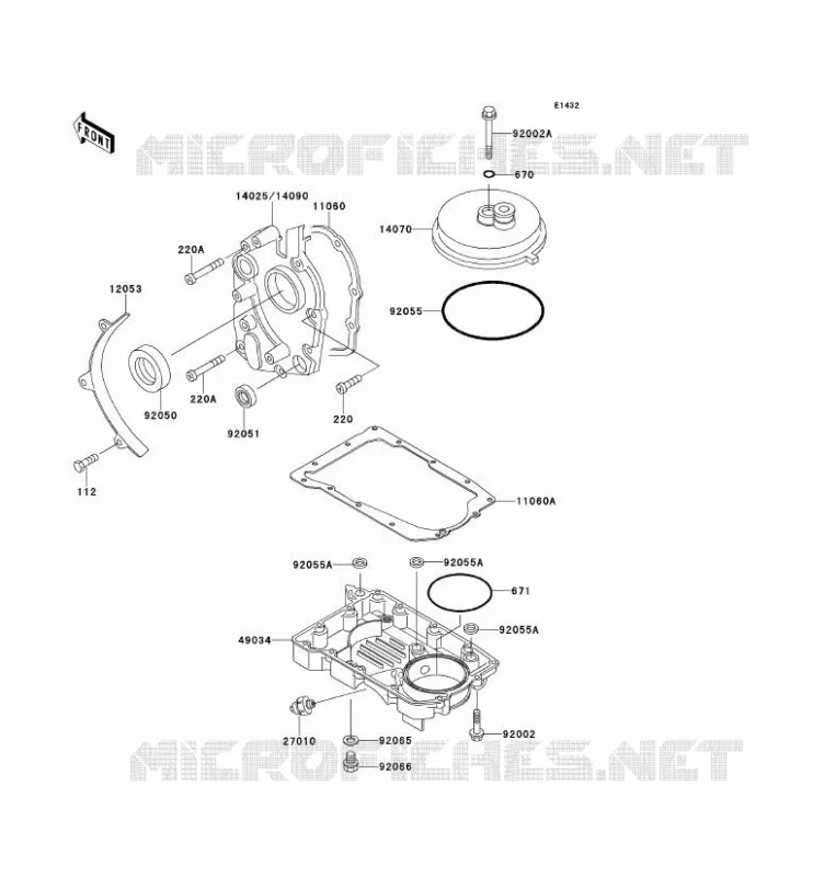 COUVERCLE RENIFLARD/CARTER D'HUILE Kawasaki MOTOS 550 1995 ZEPHYR  ZR550-B6
