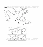 CACHE LAT&Eacute;RAL/GARDE CHAINE pour Kawasaki ZEPHYR
