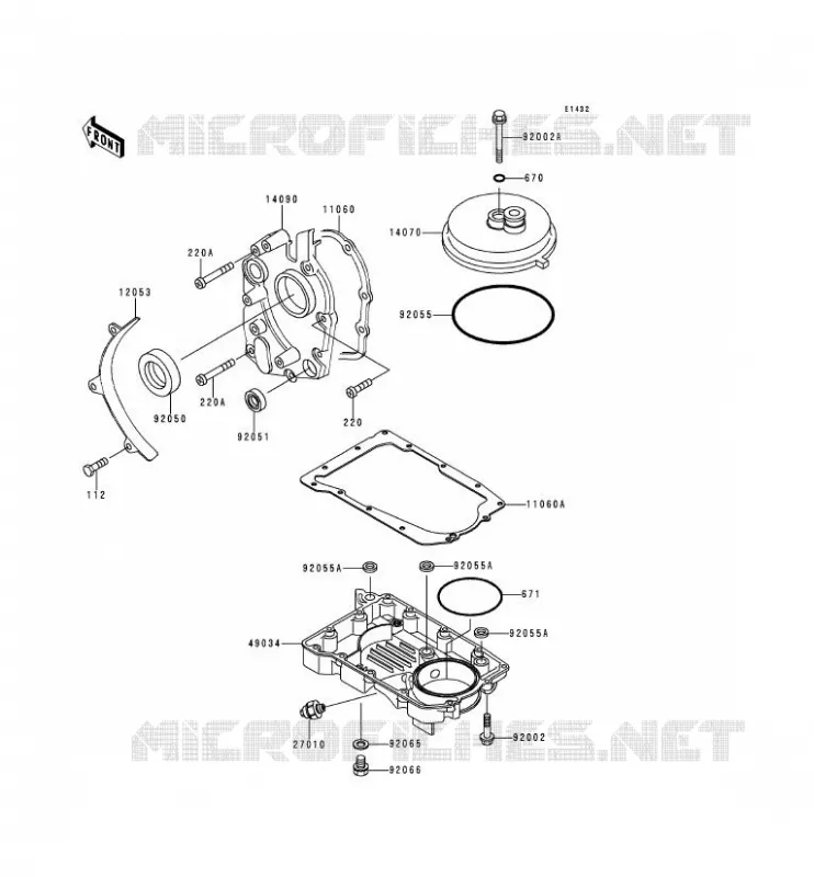 COUVERCLE RENIFLARD/CARTER D'HUILE Kawasaki MOTOS 550 1996 ZEPHYR  ZR550-B7
