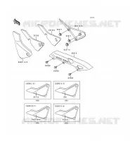 CACHE LAT&Eacute;RAL/GARDE CHAINE pour Kawasaki ZEPHYR