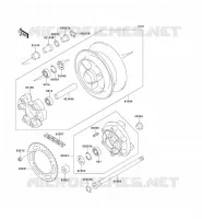 MOYEU ARRIERE pour Kawasaki ZEPHYR 750