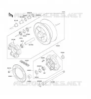 MOYEU ARRIERE pour Kawasaki ZEPHYR 750