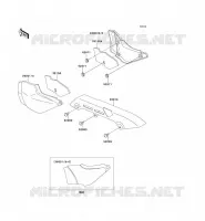 CACHE LAT&Eacute;RAL/GARDE CHAINE pour Kawasaki ZEPHYR 750