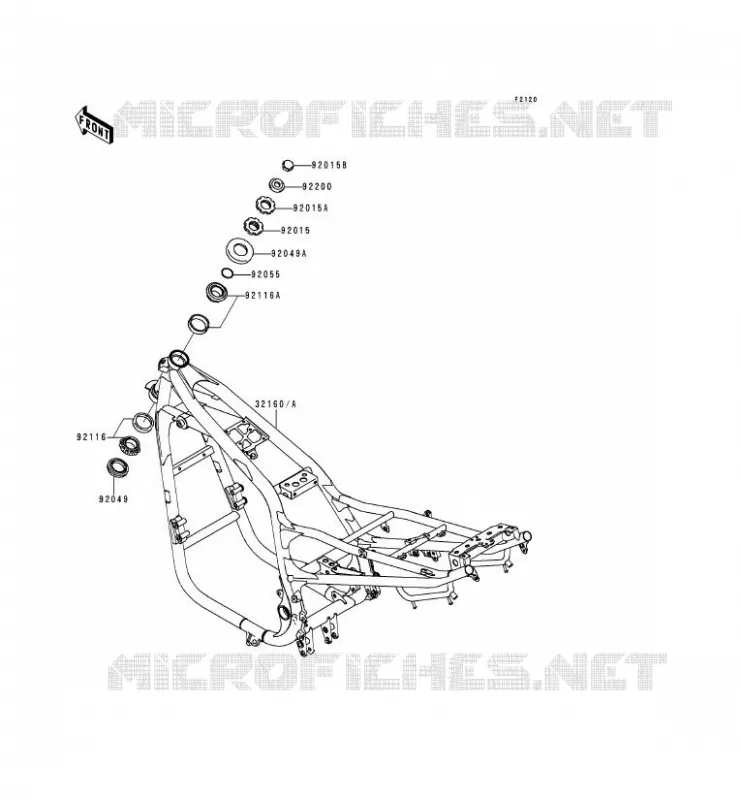 CH&Acirc;SSIS Kawasaki MOTOS 750 2000 ZR-7  ZR750-F2